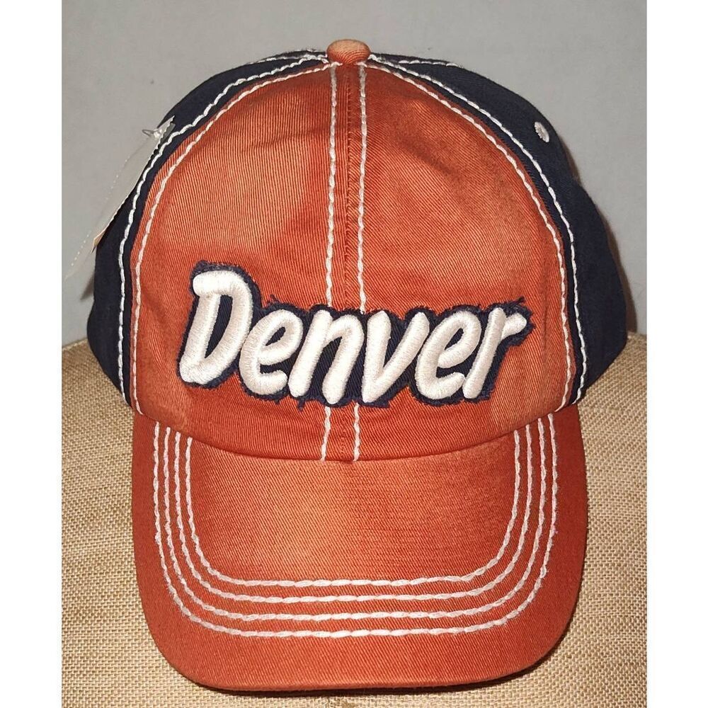 DENVER HAT NWT Brown blue. Adjustable. Jacobson Hats.